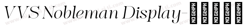 VVS Nobleman Display字体转换
